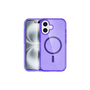 Newface iPhone 16 Plus Kılıf Star Magsafe Kapak - Mor