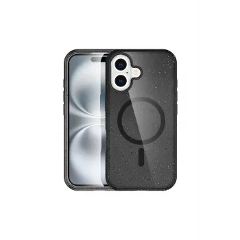 Newface iPhone 16 Plus Kılıf Star Magsafe Kapak - Siyah