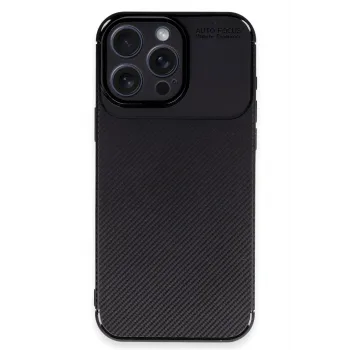Newface iPhone 16 Pro Kılıf Auto Focus Karbon Kapak - Siyah