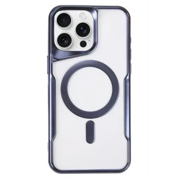 Newface iPhone 16 Pro Max Kılıf Boyi Magsafe Silikon Kapak - Lacivert