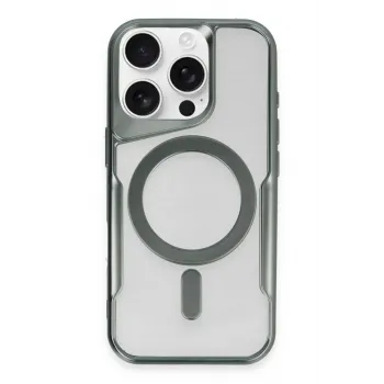 Newface iPhone 16 Pro Max Kılıf Boyi Magsafe Silikon Kapak - Yeşil