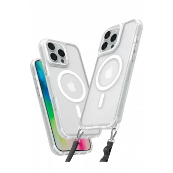 Newface iPhone 16 Pro Max Kılıf Enka Magsafe Silikon Kılıf - Şeffaf