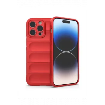 Newface iPhone 16 Pro Max Kılıf Optimum Silikon - Kırmızı