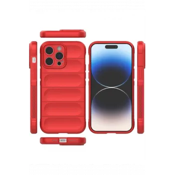 Newface iPhone 16 Pro Max Kılıf Optimum Silikon - Kırmızı