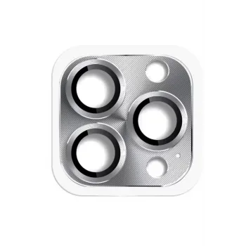 Newface iPhone 16 Pro Max Pers Alüminyum Kamera Lens - Gri