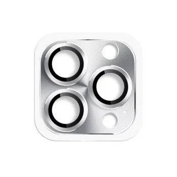 Newface iPhone 16 Pro Max Pers Alüminyum Kamera Lens - Gümüş