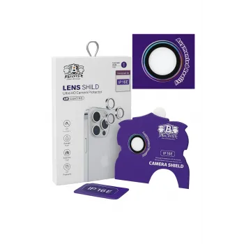 Newface iPhone 16E Bilvis Titan Kamera Lens - Rainbow