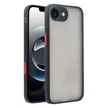 Newface iPhone 16E Kılıf Montreal Silikon Kapak - Siyah