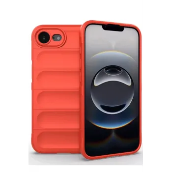 Newface Apple iPhone 16E Kılıf Optimum Silikon - Kırmızı