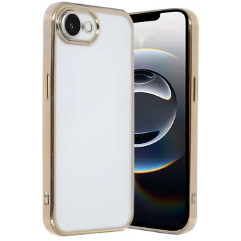 Newface iPhone 16E Kılıf Razer Lensli Silikon - Gold