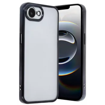 Newface iPhone 16E Kılıf Razer Lensli Silikon - Siyah