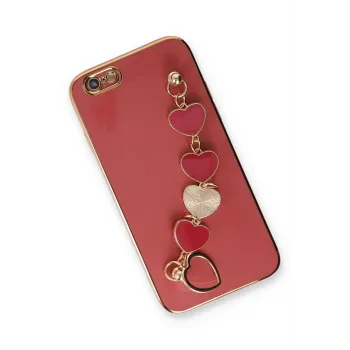 Newface iPhone 6 Kılıf Esila Silikon - Kırmızı