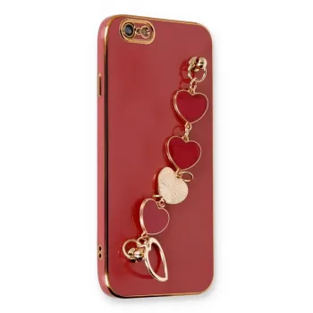 Newface iPhone 6 Kılıf Esila Silikon - Kırmızı