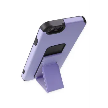 Newface iPhone 6 Kılıf Mega Standlı Silikon - Lila