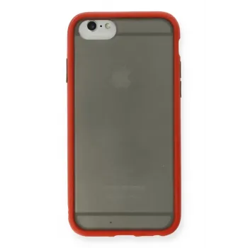Newface iPhone 6 Kılıf Montreal Silikon Kapak - Kırmızı