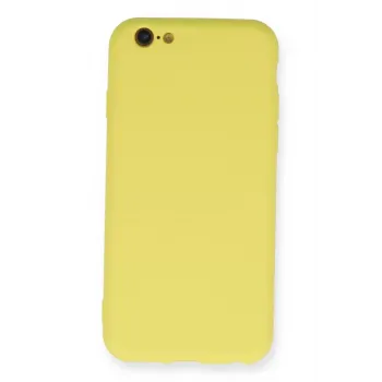 Newface iPhone 6 Kılıf Nano içi Kadife Silikon - Sarı