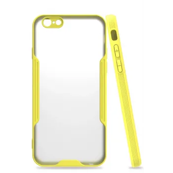 Newface iPhone 6 Kılıf Platin Silikon - Sarı