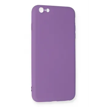Newface iPhone 6 Plus Kılıf Nano içi Kadife Silikon - Mor