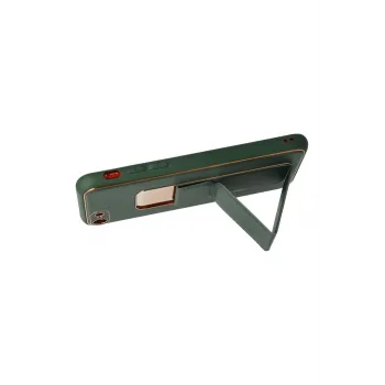 Newface iPhone 7 Kılıf Coco Deri Standlı Kapak - Yeşil