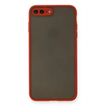 Newface iPhone 7 Plus Kılıf Montreal Silikon Kapak - Kırmızı