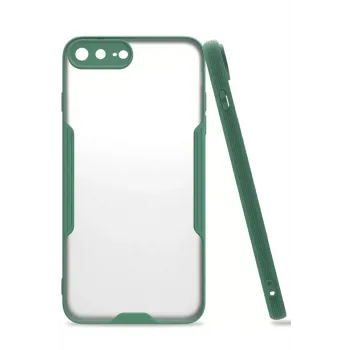 Newface iPhone 7 Plus Kılıf Platin Silikon - Yeşil