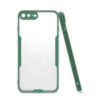 Newface iPhone 7 Plus Kılıf Platin Silikon - Yeşil