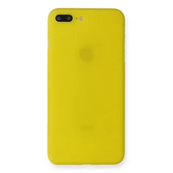 Newface iPhone 7 Plus Kılıf PP Ultra İnce Kapak - Sarı