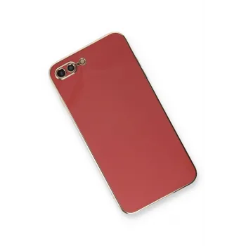 Newface iPhone 7 Plus Kılıf Volet Silikon - Kırmızı