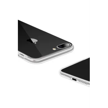 Newface iPhone 8 Plus Kılıf Lüx Şeffaf Silikon