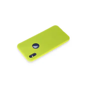 Newface iPhone X Kılıf First Silikon - Parlak Sarı