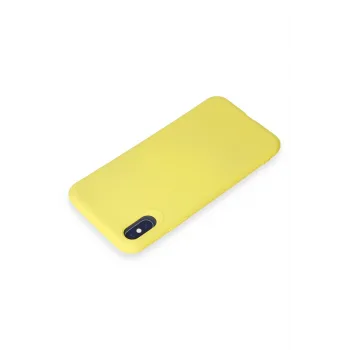 Newface iPhone X Kılıf First Silikon - Sarı
