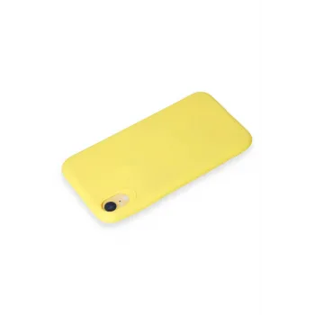 Newface iPhone XR Kılıf First Silikon - Sarı
