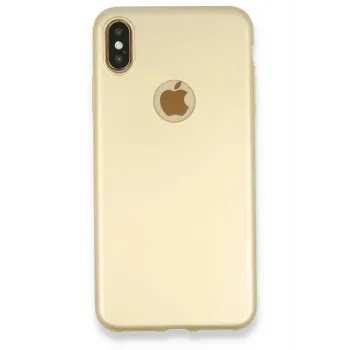 Newface iPhone XS Max Kılıf First Silikon - Gold