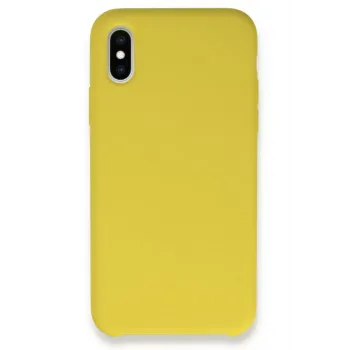 Newface iPhone XS Max Kılıf Lansman Legant Silikon - Sarı