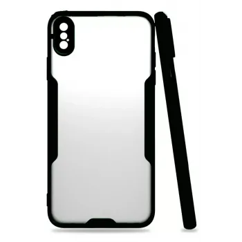 Newface iPhone XS Max Kılıf Platin Silikon - Siyah