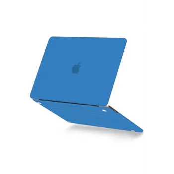 Newface Macbook Pro 13 2021 Macbook Buzlu Kapak - Mavi