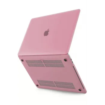 Newface Macbook Pro 13 2021 Macbook Buzlu Kapak - Pembe