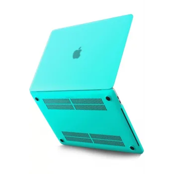 Newface Macbook Pro 13 2021 Macbook Buzlu Kapak - Yeşil