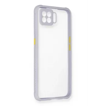 Newface Oppo A73 Kılıf Miami Şeffaf Silikon - Lila