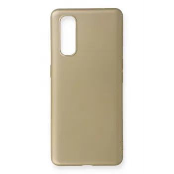 Newface Oppo Find X2 Kılıf First Silikon - Gold