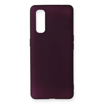 Newface Oppo Find X2 Kılıf First Silikon - Mürdüm