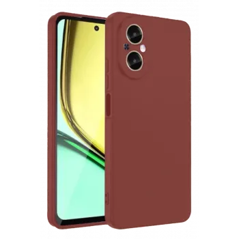 Newface Realme 12 Lite Kılıf First Silikon - Bordo