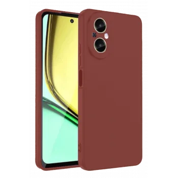 Newface Realme 12 Lite Kılıf First Silikon - Bordo