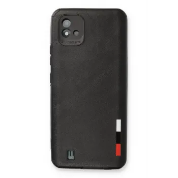 Newface Realme C11 2021 Kılıf Loop Deri Silikon - Siyah