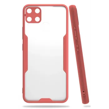 Newface Realme C15 Kılıf Platin Silikon - Pembe