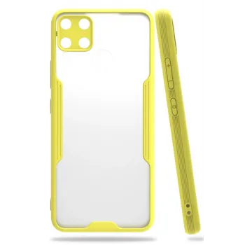 Newface Realme C15 Kılıf Platin Silikon - Sarı
