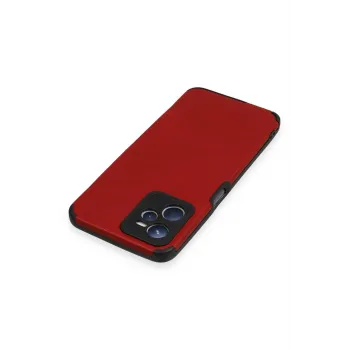 Newface Realme C35 Kılıf Loop Deri Silikon - Kırmızı