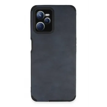 Newface Realme C35 Kılıf Loop Deri Silikon - Lacivert