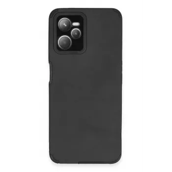Newface Realme C35 Kılıf Loop Deri Silikon - Siyah