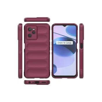Newface Realme C35 Kılıf Optimum Silikon - Bordo